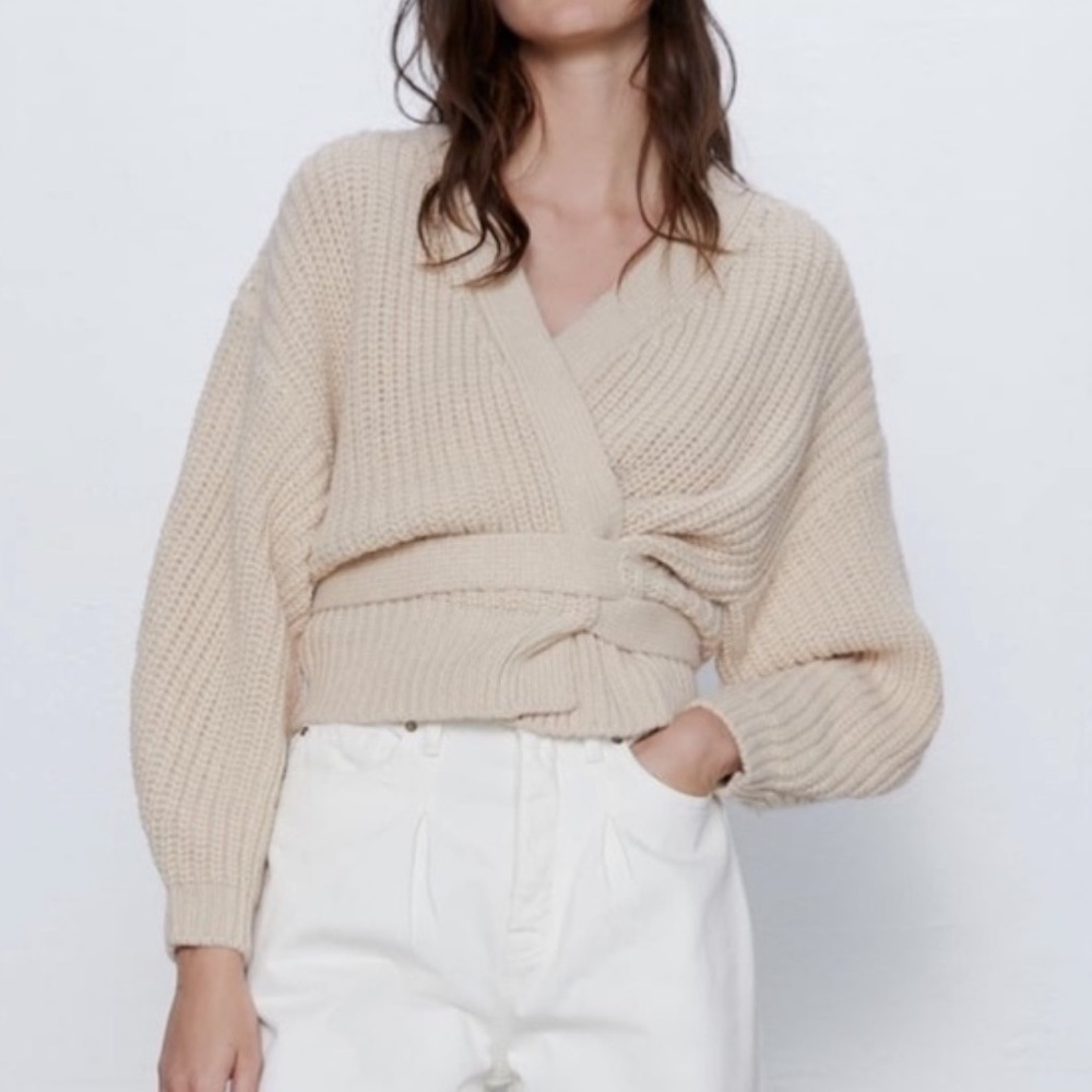 ZARA Wrap Knit Cardigan